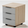Zásuvkový kontejner na kolečkách Home Office, dub sonoma/světle šedá
