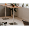Barový stůl Quadrato 70x70 cm, dub sonoma/nerez